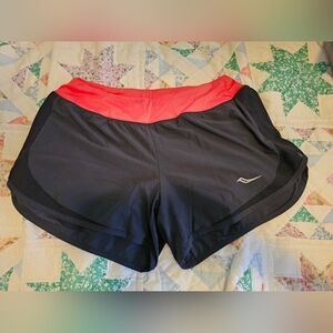 Saucony Women's Athletic Shorts in Black and Red